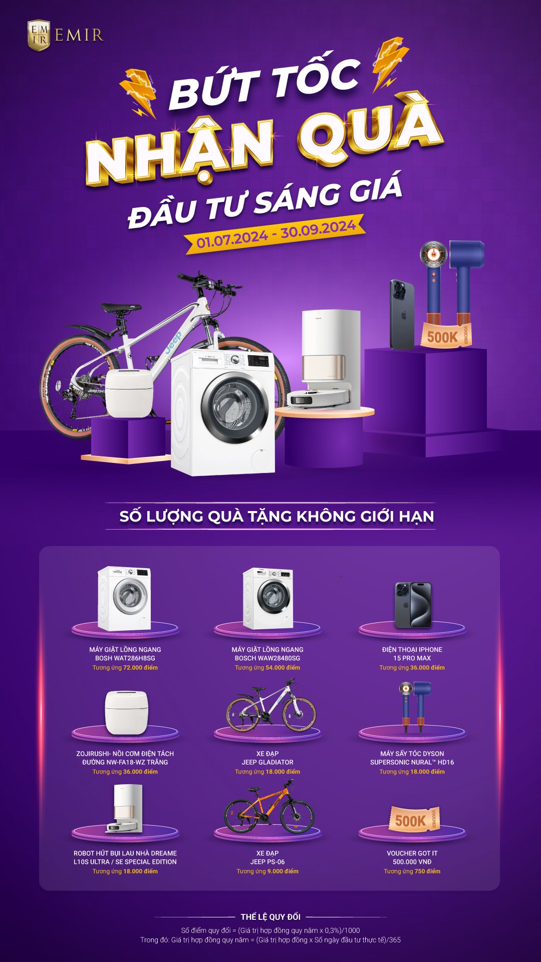 Bứt tốc nhận quà – Đầu tư sáng giá: Cơ hội sở hữu quà tặng đầy giá trị!